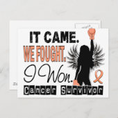 22 Endometriumkrebs Postkarte (Vorne/Hinten)