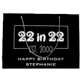 22. Est 2000 22. Geburtstag Große Geschenktüte (Rückseite)