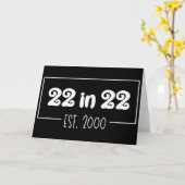 22. Est 2000 22. Geburtstag Karte (Gelbe Blume)