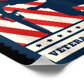 22 Every Day Veteran Lives Veteran Suicide Awarene Poster (Ecke)