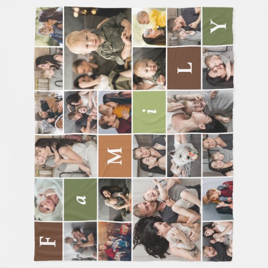 22-Foto Collage der Familie Fleecedecke (Vorderseite)