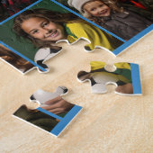 22 Foto-Collage Moderne Gitter mit 2 Textfeldern Puzzle (Seite)