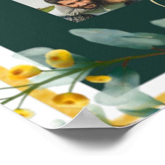 22 Foto-Tischkarten-Begrüßungsnamen Hochzeit Poster (Ecke)