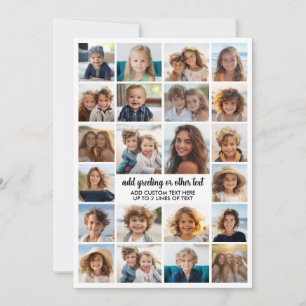 22 Fotocollage - Modern minimalistisch mit Text Feiertagskarte