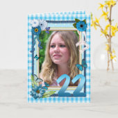 22. Fotokarte für einen Geburtstag Karte (Gelbe Blume)