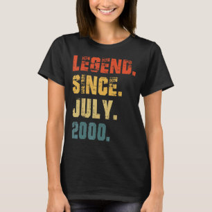 22. Geburtstag 22 Jahre alte Legende seit Juli 200 T-Shirt