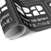 22. Geburtstag: Art Deco Inspiriert Look "22" & Na Geschenkpapier (Rolleneckpunkt)