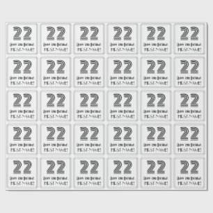 22. Geburtstag: Art Deco Inspiriert Stil "22" + Na Geschenkpapier