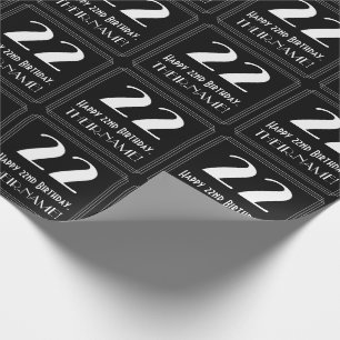 22. Geburtstag - Art Deco inspiriertes Aussehen "2 Geschenkpapier