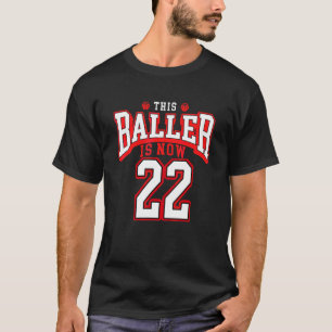 22. Geburtstag Basketball 22 Jahre alter Tag T-Shirt