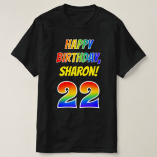 22. Geburtstag — Bold, Fun, Rainbow 22, Individuel T-Shirt