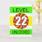 22. Geburtstag Computer Gamer Karte (Gelbe Blume)