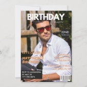 22. Geburtstag Einladungen für ihn Magazine Cover (Vorderseite)