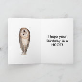 22. Geburtstag, Eulenkarte. Karte (Innenseite)