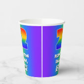 22. Geburtstag: Farbiges, lustiges Regenbogenmuste Pappbecher (Links)