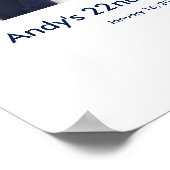 22. Geburtstag Foto Zollanmeldung in Party Board Poster (Ecke)