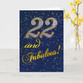 22. Geburtstag für jemanden Fabulous Karte (Gelbe Blume)