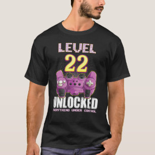 22. Geburtstag Gamer Boys Girls 22 Jahre alt Stufe T-Shirt