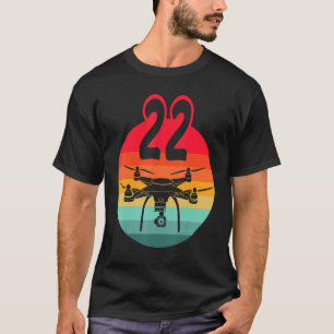 22. Geburtstag I Retro Remote Kontrolle Drohnen mi T-Shirt