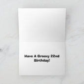 22. Geburtstag Karte (Innenseite)