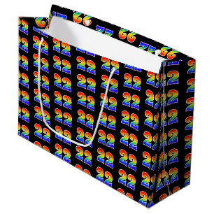 22. Geburtstag: Lustiges Regenbogen-Event Nummer 2 Große Geschenktüte