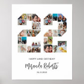 22. Geburtstag Nr. 22 Custom Foto Collage Poster (Vorne)