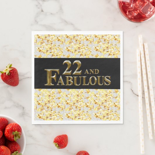 22. Geburtstag Serviette (Beispiel)