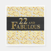 22. Geburtstag Serviette (Vorderseite)