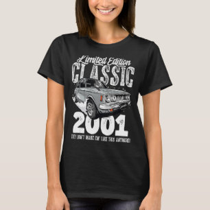 22. Geburtstag Vintage Oldtimer 2001 B Tag 22 Jahr T-Shirt