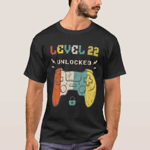 22. Geburtstag Vintages Level 22 Unlock-Video-Spie T-Shirt