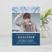 22. Geburtstagseinladungen Foto Navy Einladung (Stehend Vorderseite)