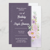 22. Geburtstagskarte Einladung (Vorne/Hinten)