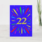 22. Geburtstagskarte Karte (Vorderseite)