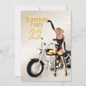 22. Geburtstagsparty Einladung (Vorderseite)