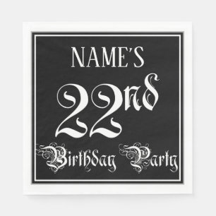 22. Geburtstagsparty - Extravagantes Script + Indi Serviette