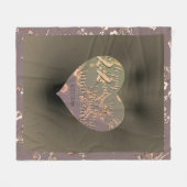 22. Hochzeitstag - Coppery Heart Rose Fleecedecke (Vorderseite (Horizontal))