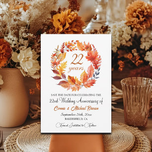 22. Hochzeitstag Elegant Fall Flora Save The Date