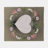 22. Hochzeitstag Fleece Floral mit Spinel (Vorderseite (Horizontal))