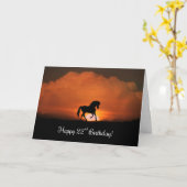 22. Horse Happy Birthday Card Karte (Gelbe Blume)