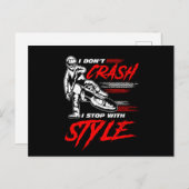 22.I Nicht abstürzen Ich höre mit Stil auf Einladungspostkarte (Vorne/Hinten)