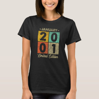 22 Jahre alt Januar 2001 22. Geburtstag 1 T-Shirt
