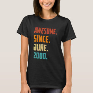 22 Jahre alt Phantastisch seit Juni 2000 22. Gebur T-Shirt