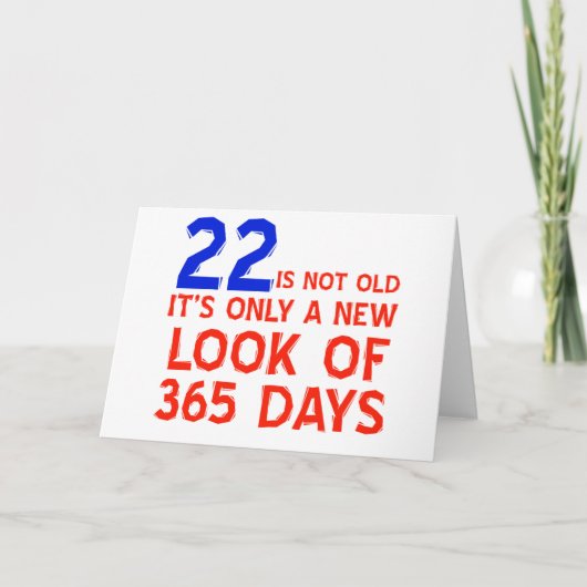 22 Jahre Alte Geburtstagsdesigns Karte (Vorderseite)