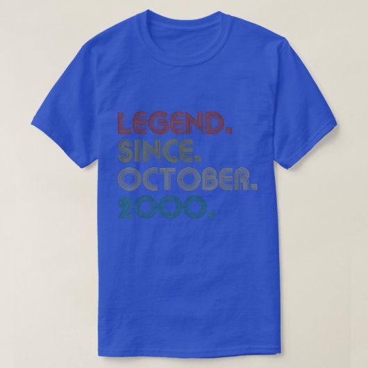 22 Jahre alte Geschenke Legend seit Oktober 2000 2 T-Shirt (Design vorne)