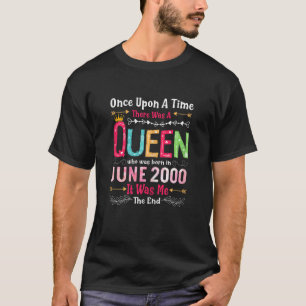 22 Jahre Alte Mädchen 22. Geburtstag Königin Juni  T-Shirt