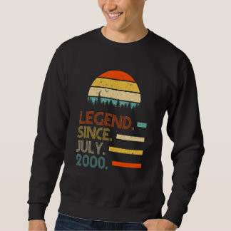 22 Jahre alter Retro Geburtstag Legende seit Juli Sweatshirt