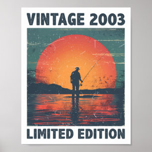 22 Jahre altes Geschenk 2003 Angeln Fischer Fisch  Poster