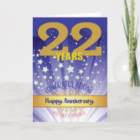 22 Jahre Erholung Jahrestag kühne Zahl