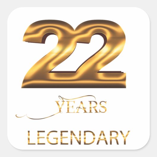22 Jahre legendärer Aufkleber (Vorderseite)