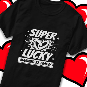 22 Jahre Verheiratet Glück 22. Hochzeitstag T-Shirt